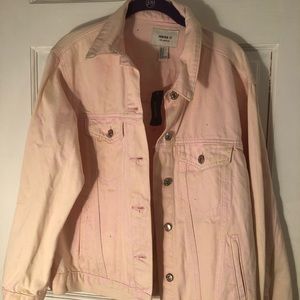 Pink denim jacket